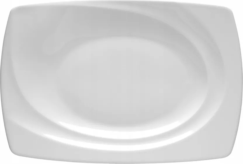 Lubiana Celebration Téglalap alakú Snack Tál 28 cm Fehér Porcelán