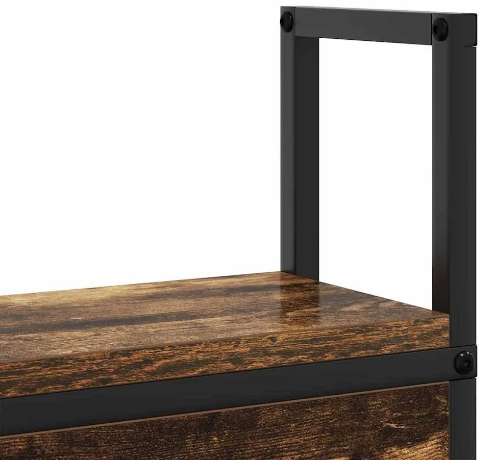 Tárolós Fejtámla Töltő Állomással Füstölt tölgy 100 cm Faanyag