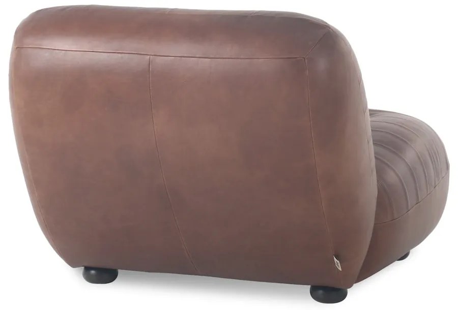 Barna bőr fotel Wyatt – Dutchbone