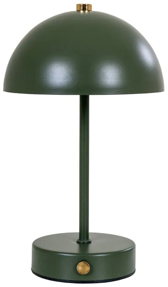 Sötétzöld LED asztali lámpa fém búrával (magasság 25 cm) Holt – House Nordic
