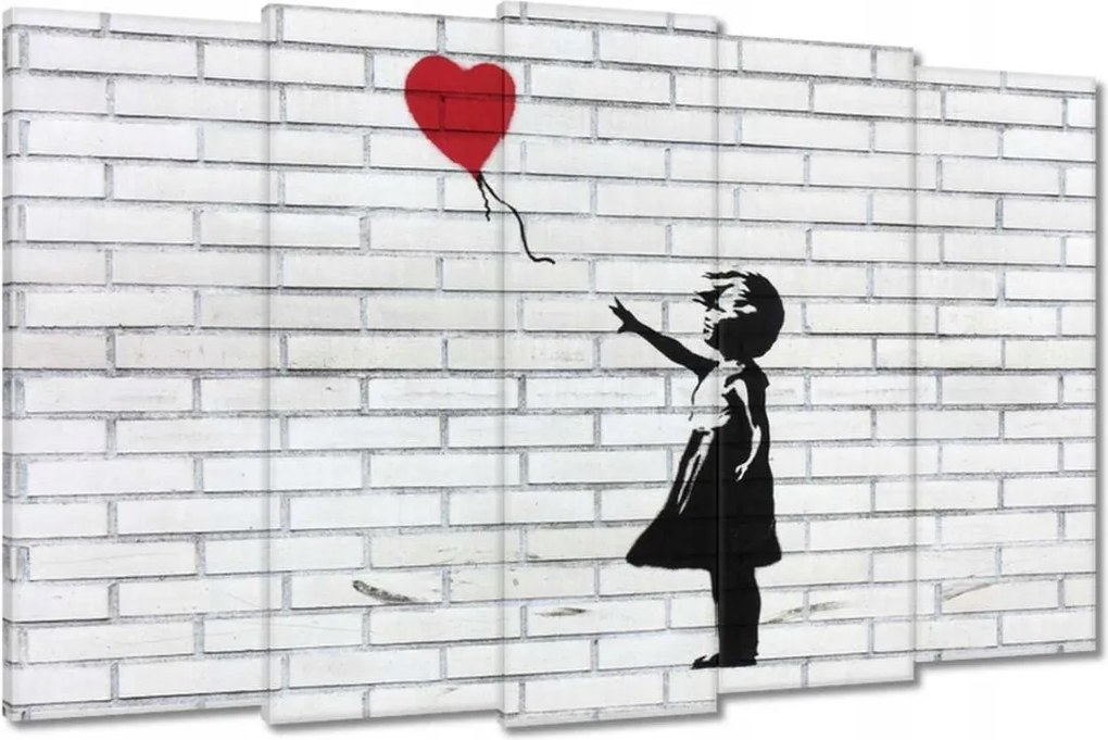 Vászonkép 150x95 Banksy Lány léggömb
