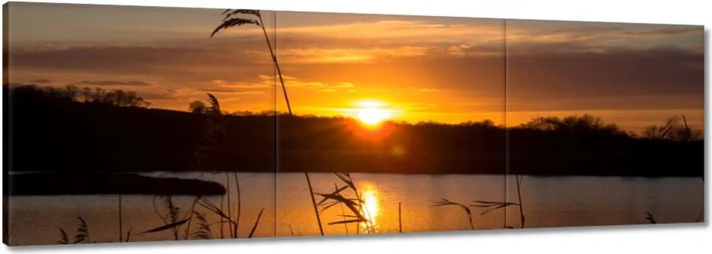 Vászonkép 90x30 Nyugat a tóparton