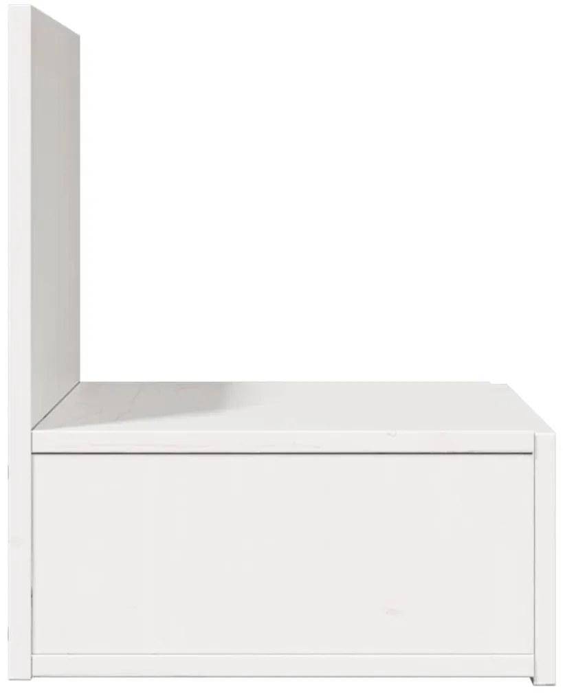 Éjjeli asztal 2 pcs Fehér 42 x 32.5 x 40 cm Tömör fenyőfa