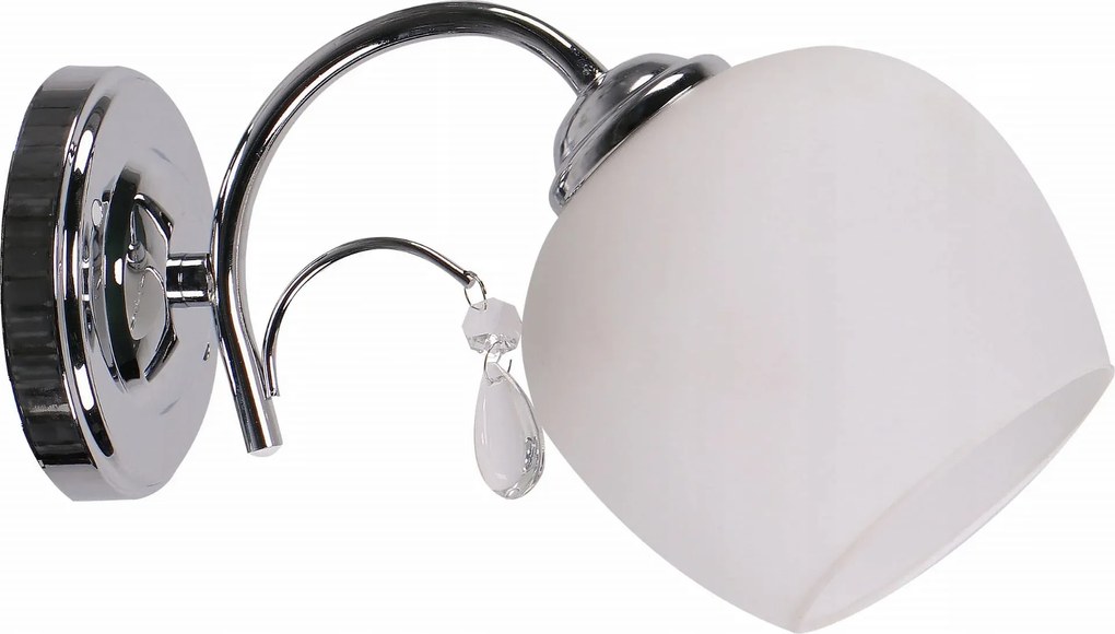 Zachera fali lámpa Candellux 40W E27 fehér króm fém üveg