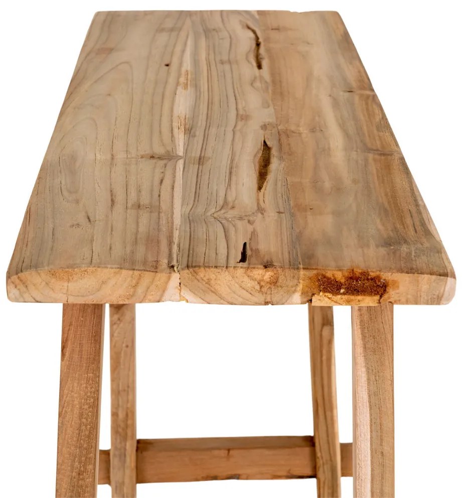 Girona Konzolasztal, teak fa, natúr, 90x40x80 cm