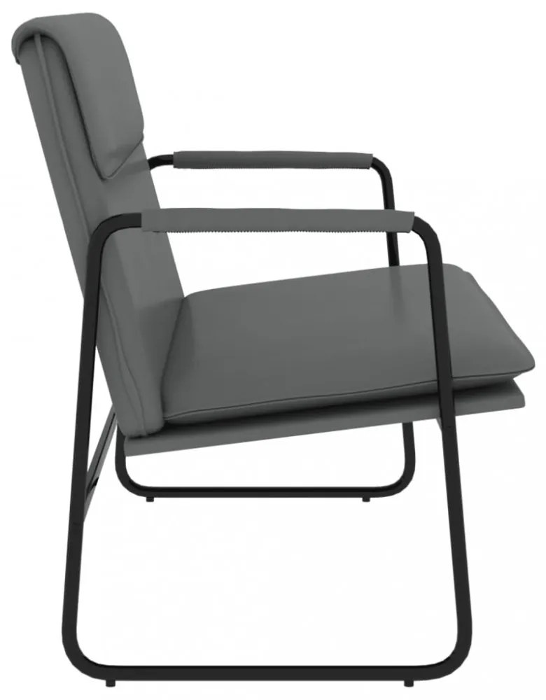 vidaXL szürke műbőr pad 100 x 64 x 80 cm