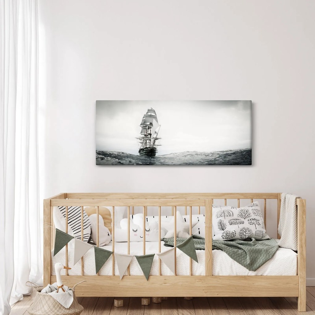 Kép - Egy hajó az óceánon (120x50 cm)
