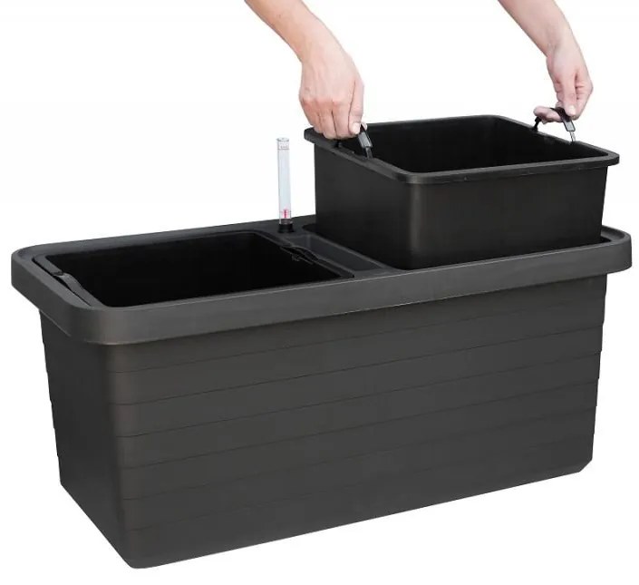Berberis DUO Önöntöző virágláda, terrakotta, 78 cm