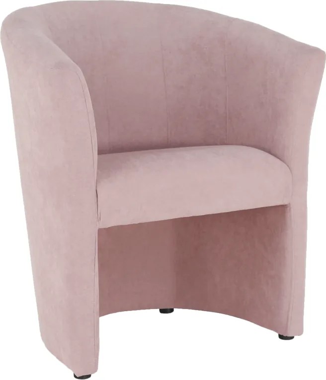 Klub fotel puffal, rózsaszín, ROSE