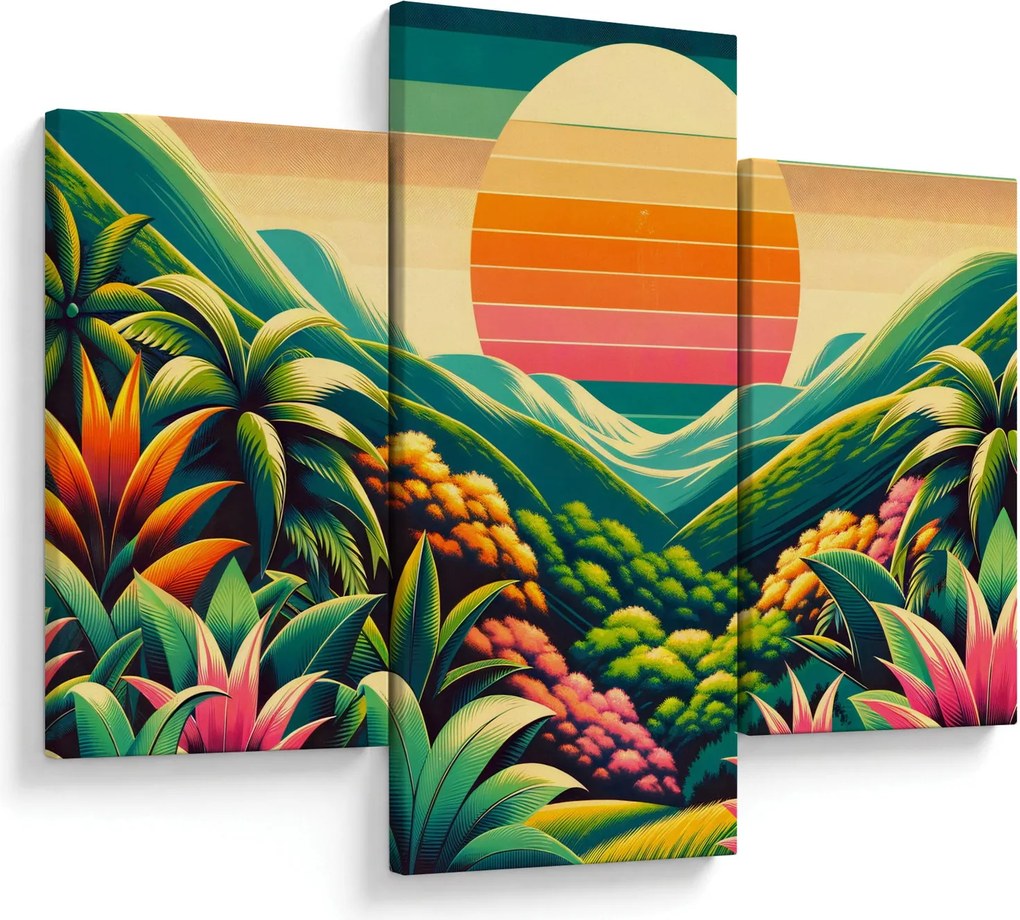 Kép - Színes naplemente (90x60 cm)
