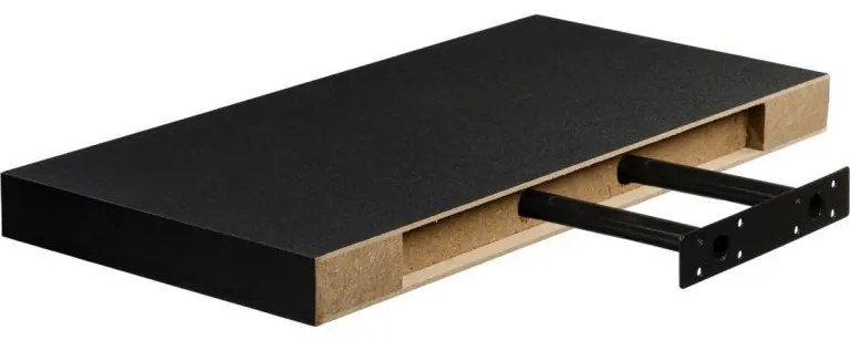 Fali polc STILISTA® Volato 70 cm matt fekete
