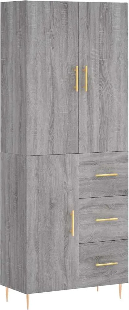 vidaXL szürke sonoma szerelt fa magasszekrény 69,5 x 34 x 180 cm