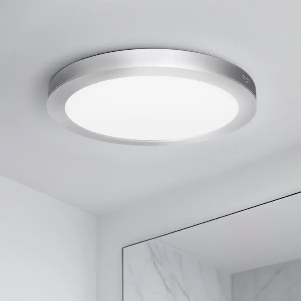 Solight WD244-S - LED panel 2 az 1-ben 24W/230V 3000/4000/6000K átm. 30 cm IP54 ezüstszínű