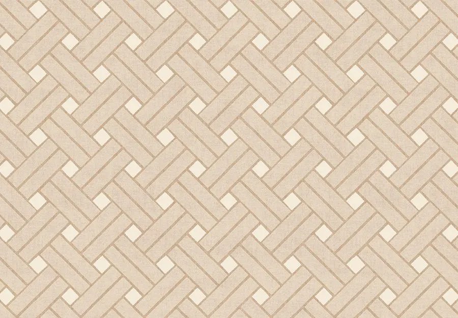 Parato Cristiana Masi Vitalis Elan barna-bézs geometrikus vlies tapéta – 32423
