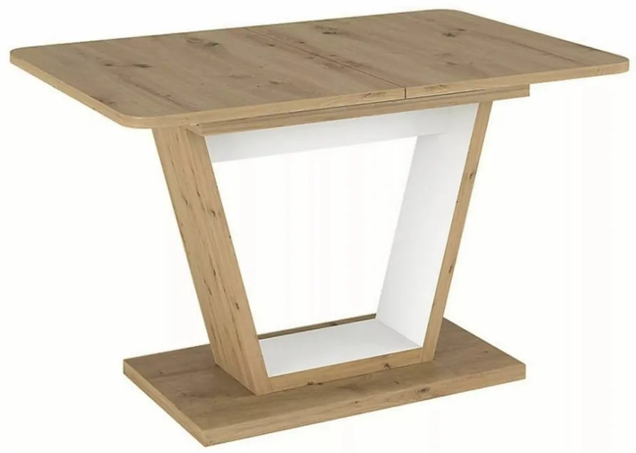Nigel bővíthető étkezőasztal tölgy/fehér 120-160 cm