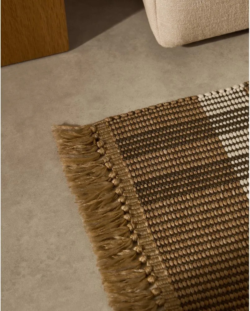 Bézs kétoldalas-kézi szövésű szőnyeg 60x90 cm Barani – Kave Home