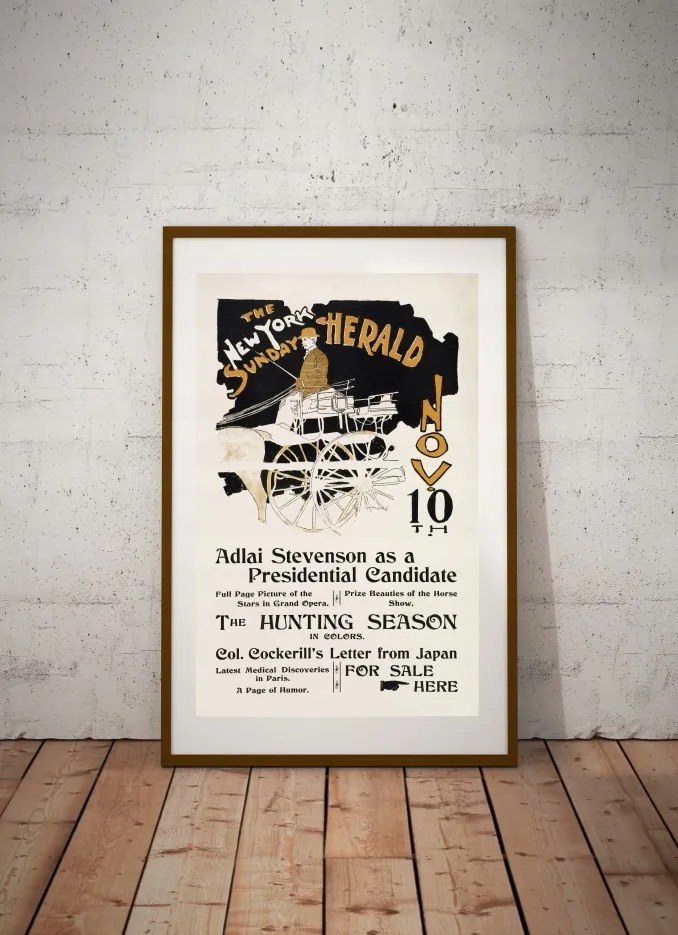 Régi poszter New York Herald Nov10th 1897r.70x50cm