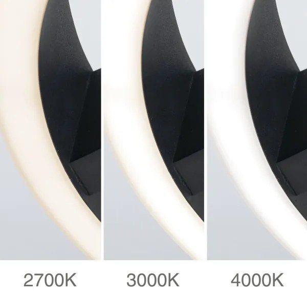 Orion - KOLK LED mennyezeti lámpatest, 40 W, 230 V, 2700/3000/4000 K, átmérő 40 cm, fekete