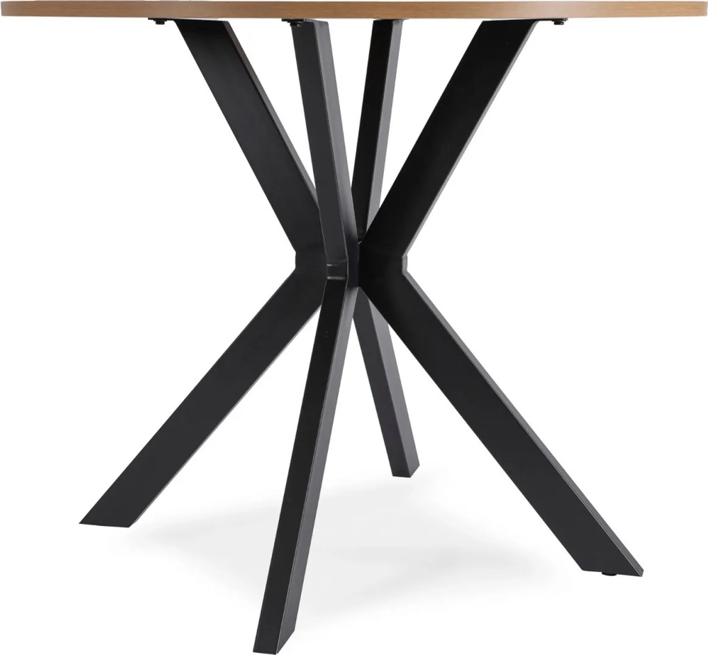 Étkezőasztal 90 cm méretben, arany tölgy/fekete színben LAUREN
