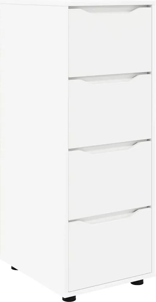 vidaXL Tárolószekrény Fehér 40 x 48 x 105 cm Faanyag