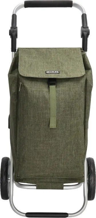 Zöld állítható bevásárlókocsi kerekeken "Hercules"