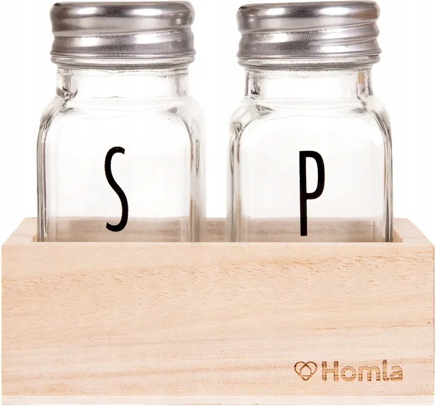 Só- és borsszóró szett állvány 3 db 10 cm Voscari Homla