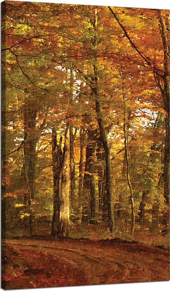Vászonkép Pasztell stílus Fák Erdő Ősz 70x120 cm