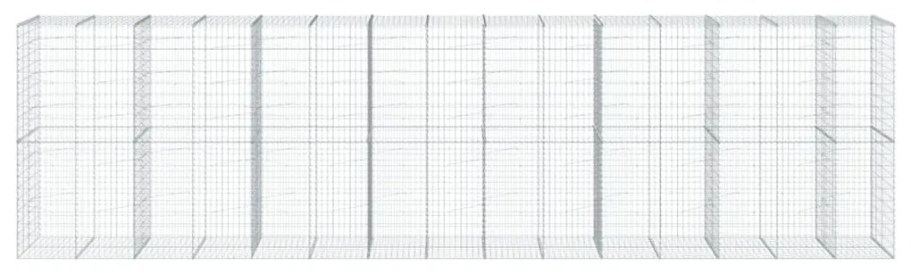 horganyzott vas gabion kosár fedéllel 750 x 100 x 200 cm