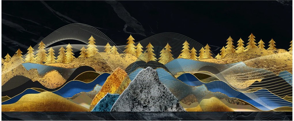 Kép - Arany hegyek (120x50 cm)