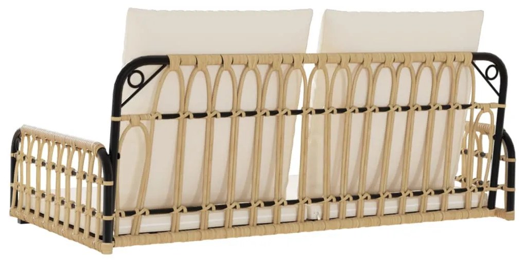 polirattan és acél hintapad párnákkal 105 x 58 x 38 cm