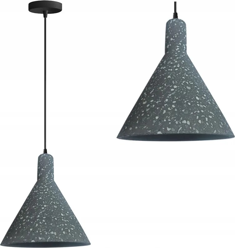 Függő Mennyezeti Lámpa Beton Terrazzo Szürke