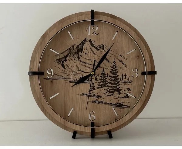 Li-Go 23697/DUB/BAT2 - LED dimmelhető óra érzékelővel LED/1xAA átm. 32 cm tölgy