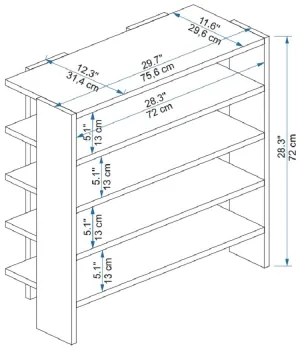 Cipősszekrény SARGEL 72x75,6 cm antracit