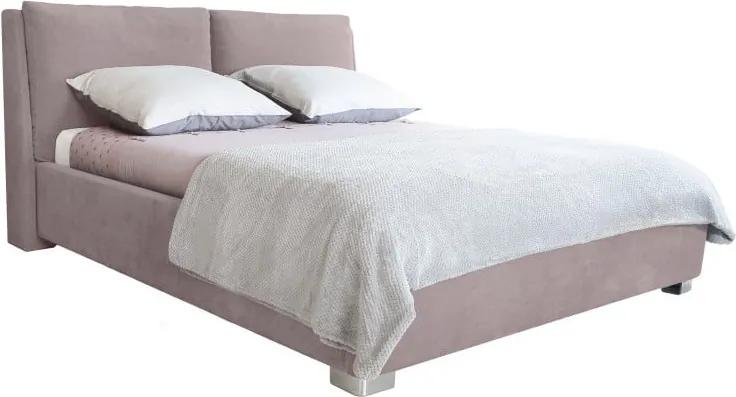 Vicky halvány rózsaszín kétszemélyes ágy, 140 x 200 cm - Mazzini Beds