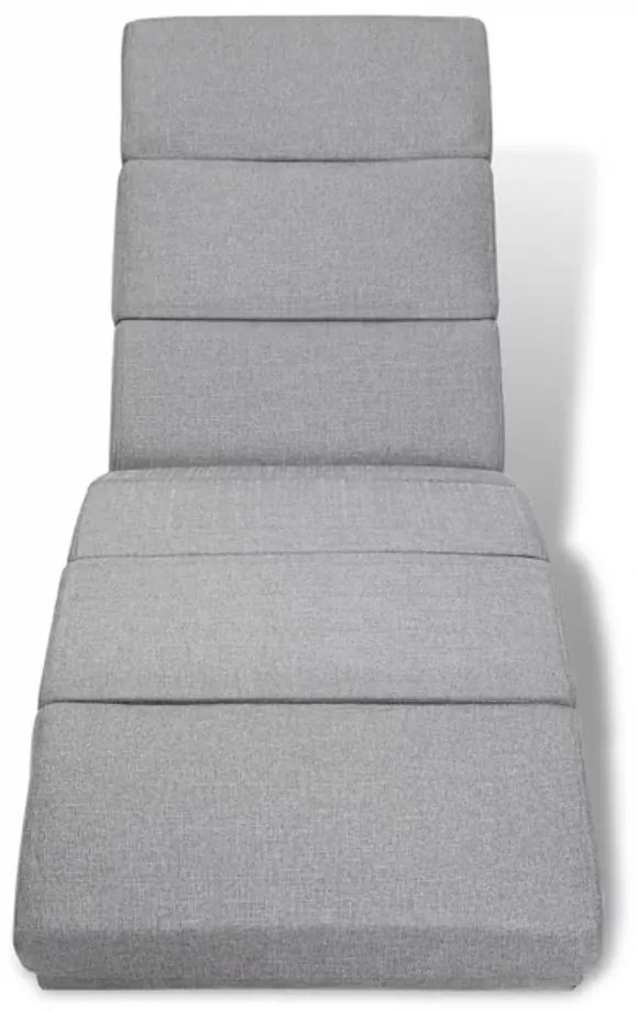 LONDON napozó fotel, 186×55×89cm, szürke Casaria