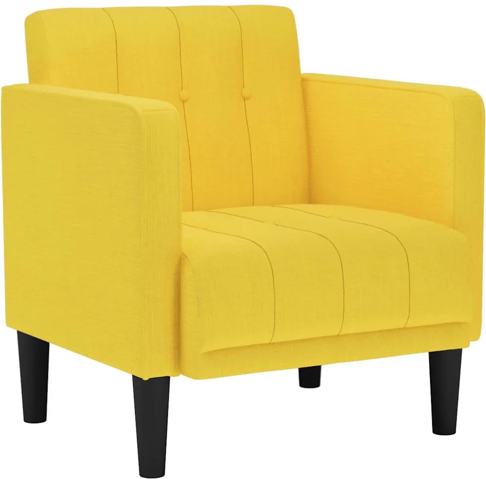 vidaXL világossárga szövet kanapészék karfás szék 53 cm