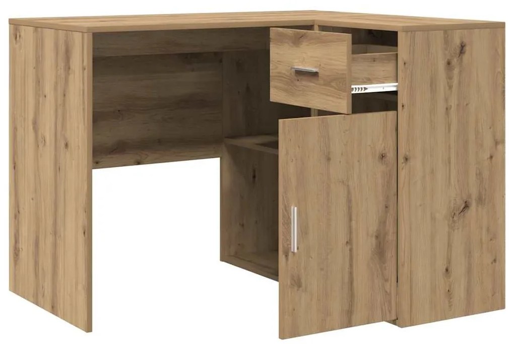 Sarokíróasztal fiókkal kézműves tölgy 102 x 50 x 75 cm Faanyag