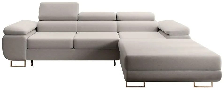 Sarokkanapé Grande (J) (szürke + króm). 1100551
