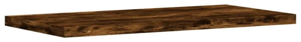 4 db füstös tölgy színű szerelt fa fali polc 40 x 20 x 1,5 cm