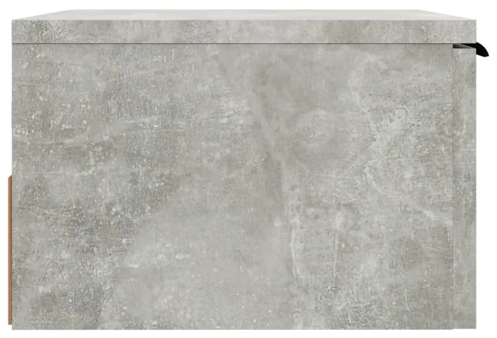 2 db betonszürke falra szerelhető éjjeliszekrény 34x30x20 cm