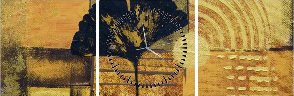 Kép - Ginkgo levél (órával) (90x30 cm)