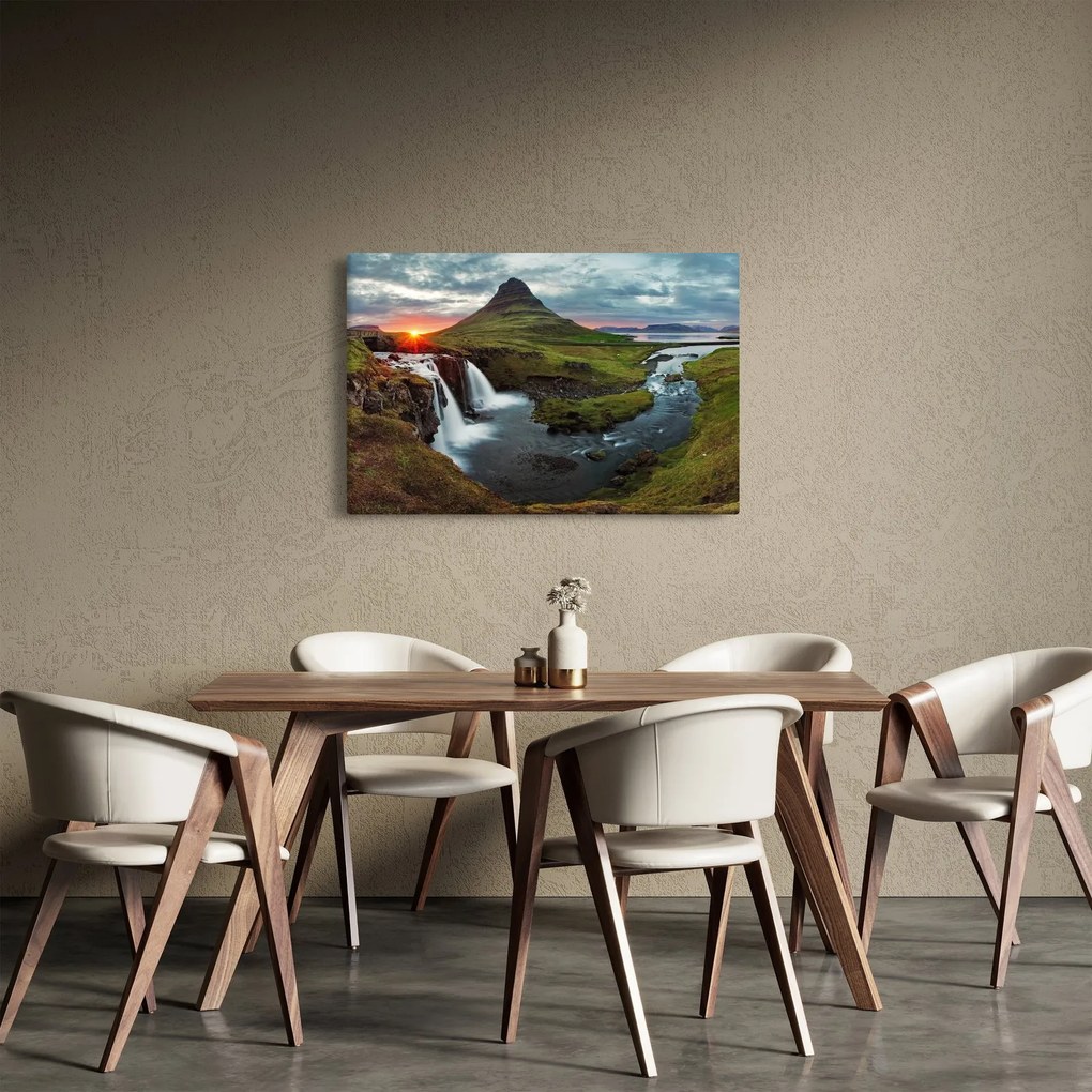 Kép - Kirkjufell naplementében (90x60 cm)