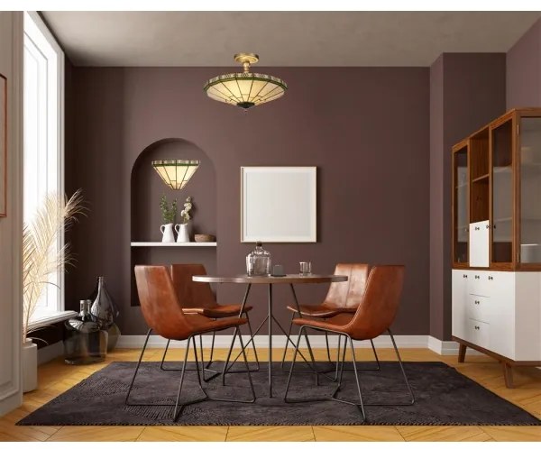 Searchlight 4417-18 - Tiffany fali lámpa SZITAKÖTŐ 1xE14/60W/230V