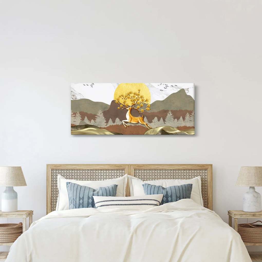 Egy szarvas képe (120x50 cm)