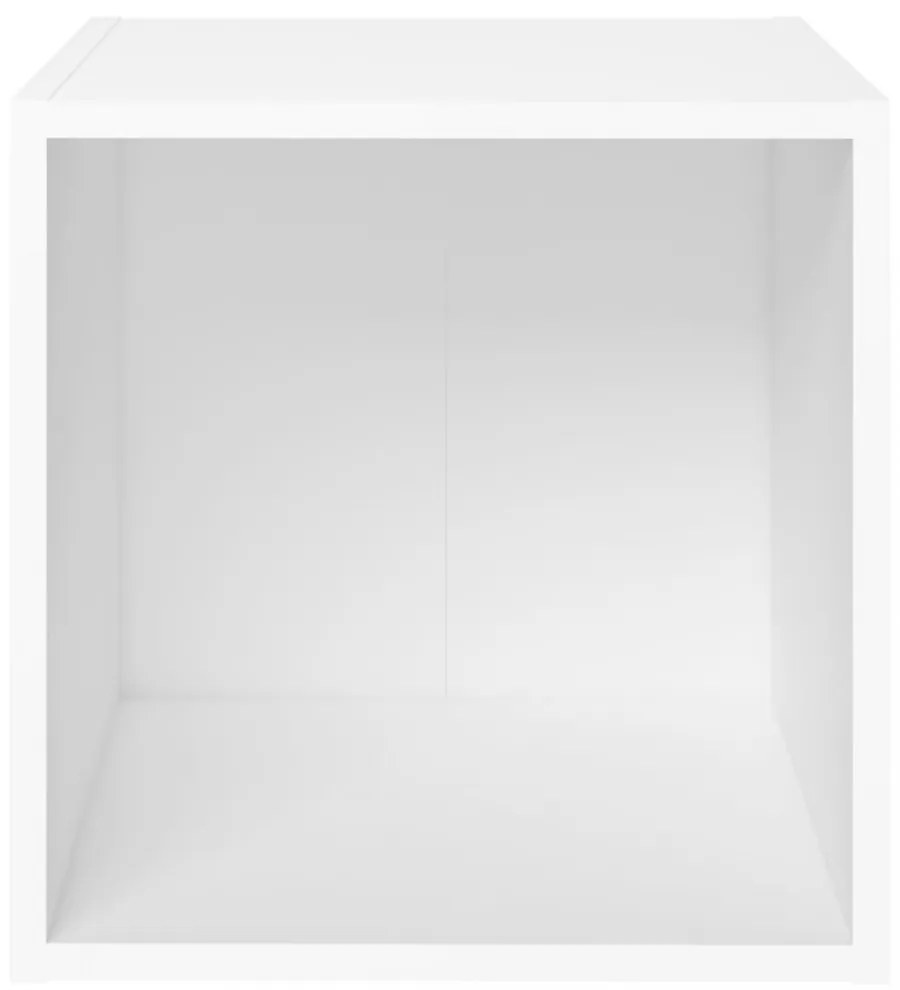 2 db fehér szerelt fa TV-szekrény 37 x 35 x 37 cm
