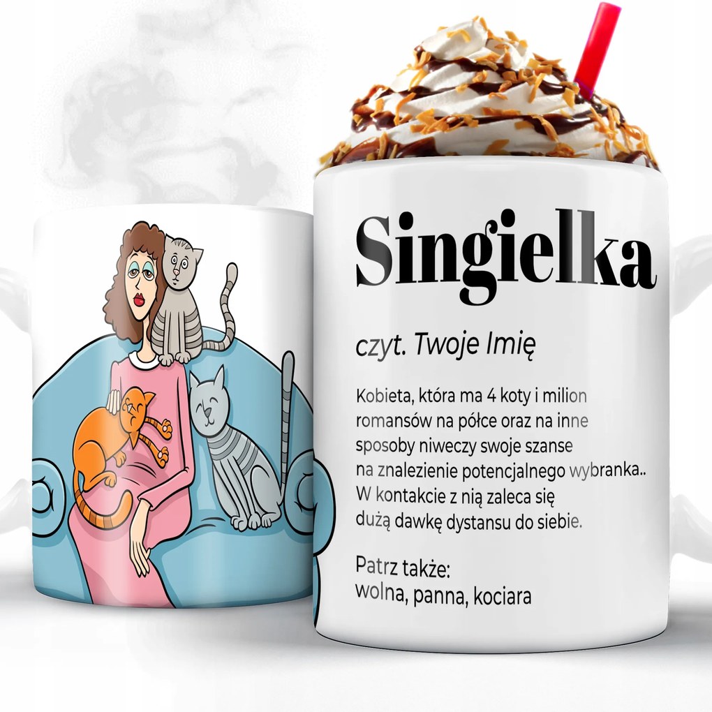 Bögre Fehér 330ml Kislemez *az Ön Neve* Személyre szabott Valentin napi ajándék