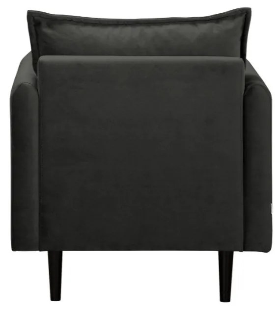 Sötétszürke bársony fotel Juli – Ropez