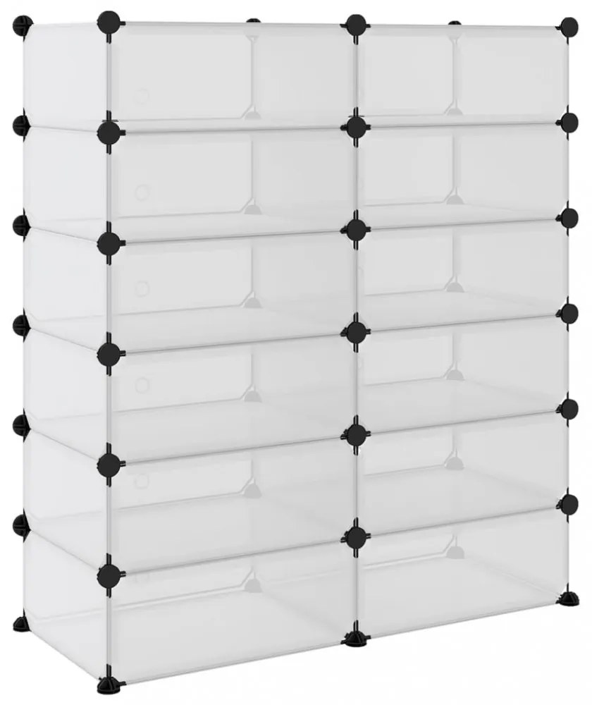 átlátszó polipropilén cipőtartó 94,5x36,5x106 cm