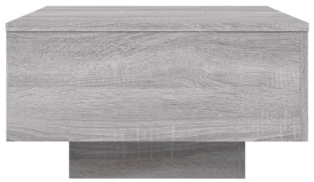 szürke sonoma színű dohányzóasztal LED-lámpákkal 55x55x31 cm