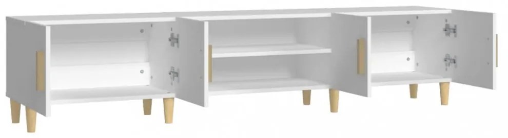fehér, rétegelt fa TV-szekrény 180 x 31,5 x 40 cm